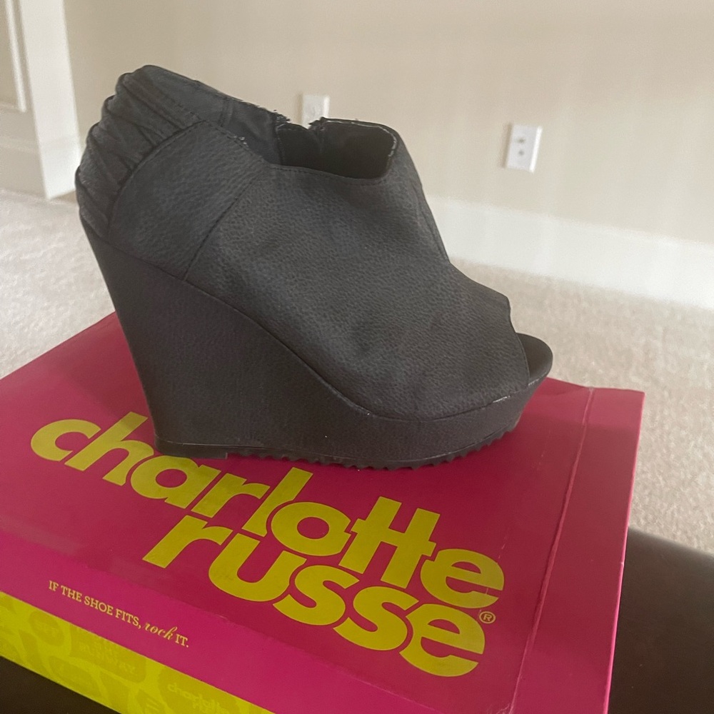 Charlotte Russe Peeptoe ankle bootie